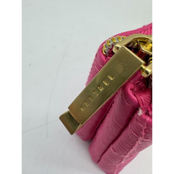 Kestrel Womens Quilted Leather Zip Wallet  Purse Chic Summer Party Formal Date - Picture 3 of 12